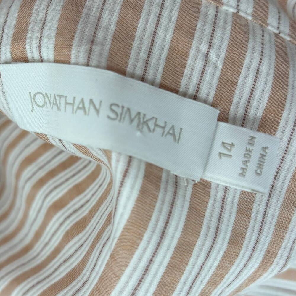 Jonathan Simkhai Beige Striped Mini Dress - Picture 11 of 12